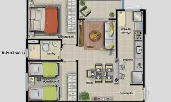 Imagem 2: Apartamento para Venda em Ribeirão Preto, Parque São Sebastião, 2 dormitórios, 1 banheiro