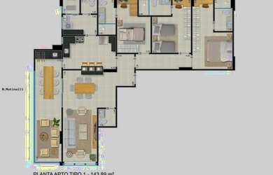 Imagem 4: Apartamento para Venda em Ribeirão Preto, Nova Aliança, 3 dormitórios, 3 suítes, 4 banheir