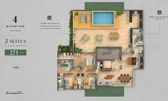 Imagem 1: Apartamento com área privativa à venda, 4 quartos, 2 suítes, 3 vagas, Santo Antônio - Belo