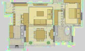 Imagem 3: Residencial Vision Brooklin, apto disponível para locação com 107m², 03 dormitórios e 02 v