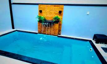 Imagem 2: Linda casa com piscina e área de churrasco á venda na Vila Aparecida, 3 quartos, 1 suíte-F