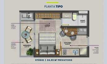 Imagem 7: Studio com 1 dormitório à venda, 24 m² por R$ 330.000,00 - Caminho das Árvores - Salvador