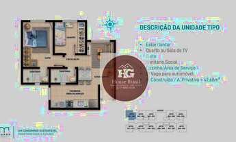 Imagem 2: Apartamento com 2 dormitórios à venda por R$ 143.726,00 - Alto Maron - Vitória da Conquist