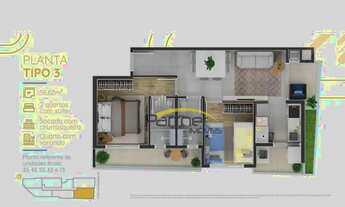 Imagem 2: Apartamento com 2 dormitórios à venda por R$ 468.000,00 - Capão Raso - Curitiba/PR