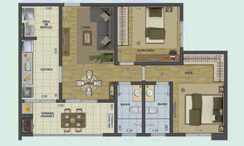 Imagem 3: Unidade de 68 m² no Allure - 275.000,00