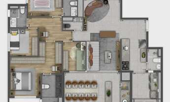 Imagem 6: Apartamento para venda tem 132 metros quadrados com 4 quartos em Vila Clementino - São Pau