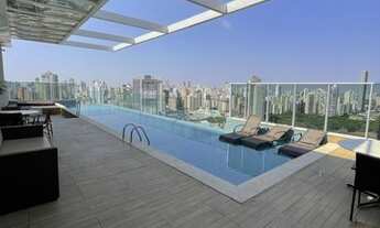 Imagem 5: Aluguel Temporada Flat Luxo Altíssimo Padrão com 34,17m², mobilhado com acabamento finíssi