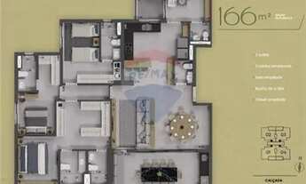 Imagem 2: Apartamento para venda possui 166 metros quadrados com 3 quartos