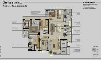 Imagem 5: Apartamento para venda possui 183 metros quadrados com 3 quartos em Vila Yara - Osasco - S