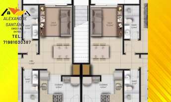 Imagem 2: Apartamento para venda possui 60 metros quadrados com 2 quartos em Centro - Lauro de Freit