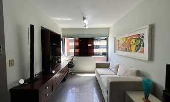 Imagem: Apartamento, quarto e sala mobiliado, vista