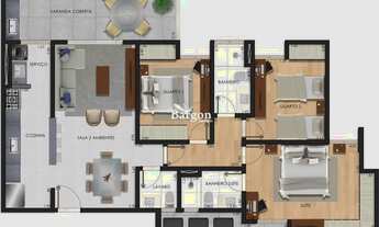 Imagem 7: Apartamento 3 quartos sendo 1 suíte a venda no Bairro Estrela Sul em Juiz de Fora