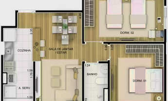 Imagem 2: Apartamento a venda no Inspire Barueri com 2 dorms e 1 vaga