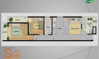 Imagem 3: Apartamento com 2 dormitórios à venda, 53 m² por R$ 350.000,00 - Parque das Nações - Santo