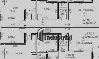 Imagem 3: Apartamento com 3 dormitórios à venda, 88 m² por R$ 465.000,00 - Vila Pires - Santo André