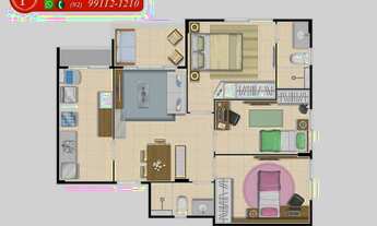 Imagem 3: Apartamento em Flores Residencial Bosque 3 Quartos