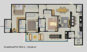 Imagem 3: Apartamento para Venda em Ribeirão Preto, Nova Aliança, 3 dormitórios, 3 suítes, 4 banheir