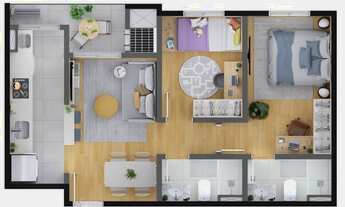 Imagem 5: APARTAMENTO com 3 dormitórios à venda por R$ 362.371,00 no bairro Cidade Industrial - CURI