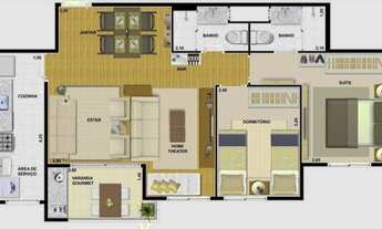 Imagem 3: Apto Lindo com sala Ampliada - Lazer completo, comparado a um resort. Andar Alto