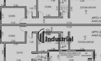Imagem 4: Apartamento com 3 dormitórios à venda, 88 m² por R$ 465.000,00 - Vila Pires - Santo André