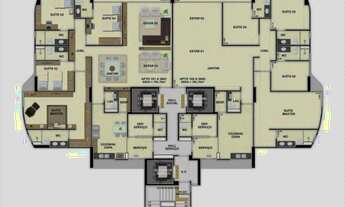 Imagem 5: Apartamento novo Moura Dubeux 4 suítes na principal área de Boa viagem perto da praia