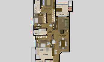 Imagem 4: APARTAMENTO com 3 dormitórios à venda com 129.24m² por R$ 907.339,58 no bairro Alto da Rua