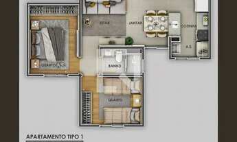 Imagem 5: Apartamento para Aluguel - Carlos Prates, 2 Quartos, 41 m2