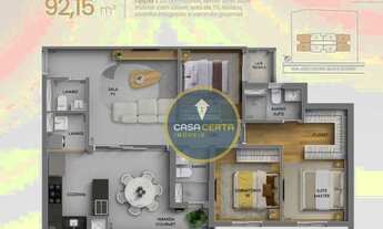 Imagem 3: Apartamento com 3 dormitórios à venda, 92 m² por R$ 800.000,00 - Santa Maria - Uberaba/MG