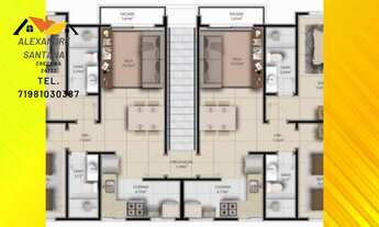 Imagem 3: Apartamento para venda possui 60 metros quadrados com 2 quartos em Centro - Lauro de Freit