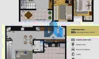 Imagem 4: Cobertura com 3 quartos (1 suíte) à venda, 147 m² por R$ 693.000 - Santa Catarina - Juiz d