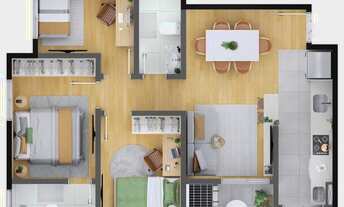 Imagem 7: APARTAMENTO com 3 dormitórios à venda por R$ 362.371,00 no bairro Cidade Industrial - CURI