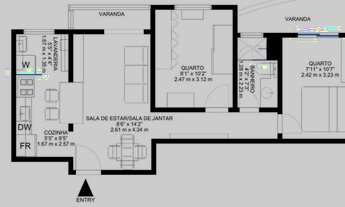 Imagem 5: Apartamento para aluguel com 42 metros com 2 quartos e uma vaga próximo ao Shopping Jd Su