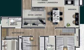 Imagem 4: APARTAMENTO com 2 dormitórios à venda por R$ 393.000,00 no bairro Capão Raso - CURITIBA