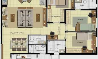 Imagem 2: Apartamento novo com 110m², Jacira Reis, 3 suítes e ampla sala