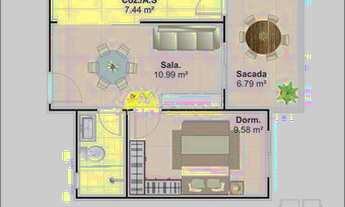 Imagem 6: Apartamento com 1 dorm, Mirim, Praia Grande - R$ 250 mil, Cod: 2652