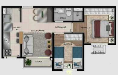 Imagem 13: Now Parque Amazônia - 42 a 61m² - 2 a 3 Quartos - 0 a 1 Suíte - 1 a 2 Vaga - Goiânia - GO