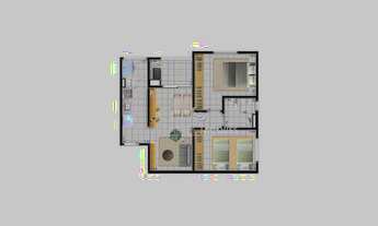 Imagem 6: Apartamento com 2 dormitórios à venda, 54 m² por R$ 215.000,00 - Pedra Branca - Palhoça/SC