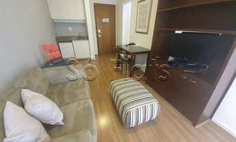 Imagem 4: Flat mobiliado com 1 dormitório com 36m² com cozinha americana próximo da Av. JK