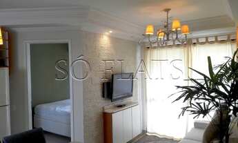 Imagem 2: Lindo flat para locação em Moema, muito bem decorado e equipado a 3 quadras da Av. Ibirapu