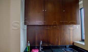 Imagem 6: Apartamento mobiliado com 1x dormitório com 45m² com sala avarandada próximo da Avenida Pa