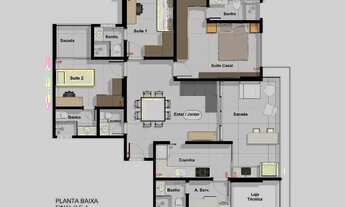 Imagem 4: Apto Alto Padrão - Absoluto Residence - 3 Suítes - Arse 32