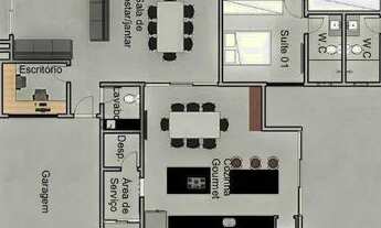 Imagem 2: Casa com 3 dormitórios à venda, 220 m² por R$ 1.790.000,00 - Parque Brasil 500 - Paulínia
