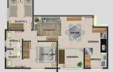 Imagem 2: OPORTUNIDADE ÚNICA!! Ágio de Apartamento no Solar do Cerrado - Granja Marileusa