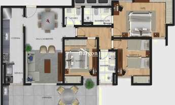 Imagem 6: Apartamento 3 quartos sendo 1 suíte a venda no Bairro Estrela Sul em Juiz de Fora