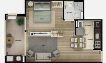 Imagem 4: 9714 - Apartamento 49m² Venda 1 quartos - Boa Vista Sorocaba Residencial Conect