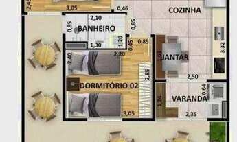 Imagem: Apartamento Garden com 2 dormitórios à