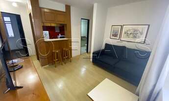 Imagem: Flat mobiliado com 42m² com quarto, sala