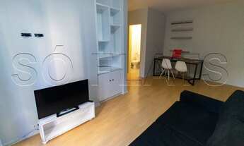 Imagem 5: Flat mobiliado ao lado do Shopping Pamplona com 1x dormitório, quarto , sala, cozinha e va