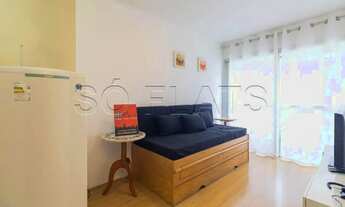 Imagem 2: Flat disponível para locação em Moema totalmente mobiliado com 1 dormitório e 1 vaga