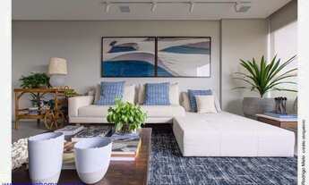 Imagem 2: Com um conceito moderno e ambientes amplos e climatizados esse apartamento mobiliado com q